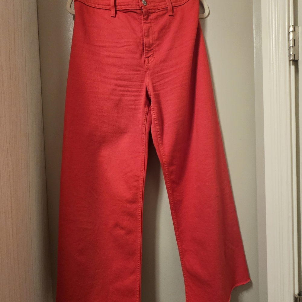 Pistola Flare Red Jeans, Wishlist Lobster Sweater & Evereve Striped Tank - Picture 4 of 9